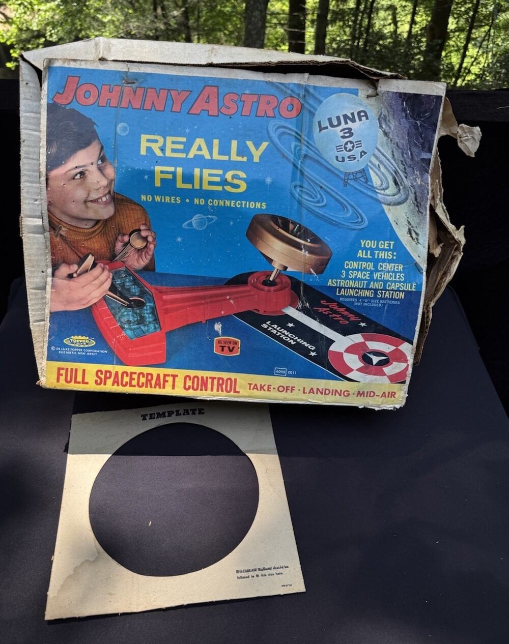 Vintage 1960s Johnny Astro Really Flies Space Toy BOX ONLY